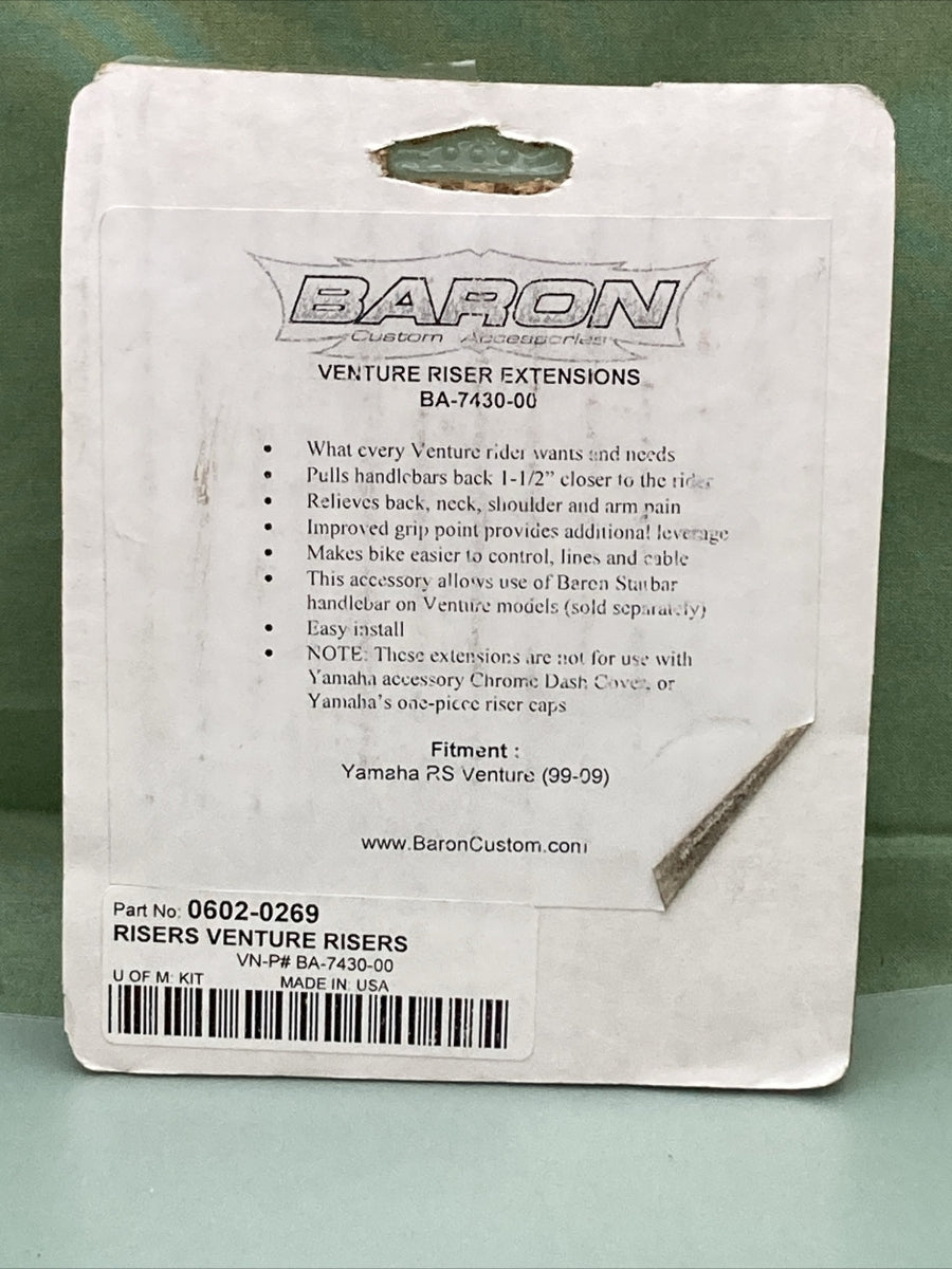 NEW BARON BA-7430-00 VENTURE RISER EXTENSIONS