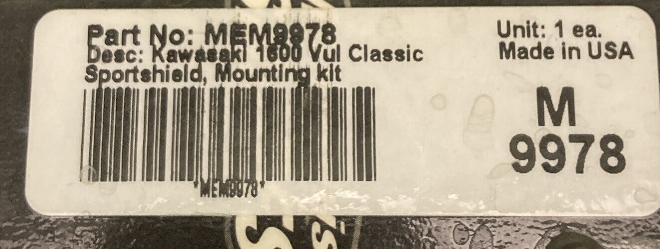 NEW GENUINE MEMPHIS SHADES MEM9978 HARDWARE KIT KAWASAKI 1600 VULCAN CLASSIC