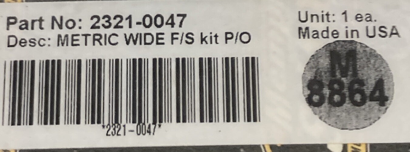 NEW MEMPHIS SHADES 2321-0047 F/S METRIC WIDE PLATES ONLY