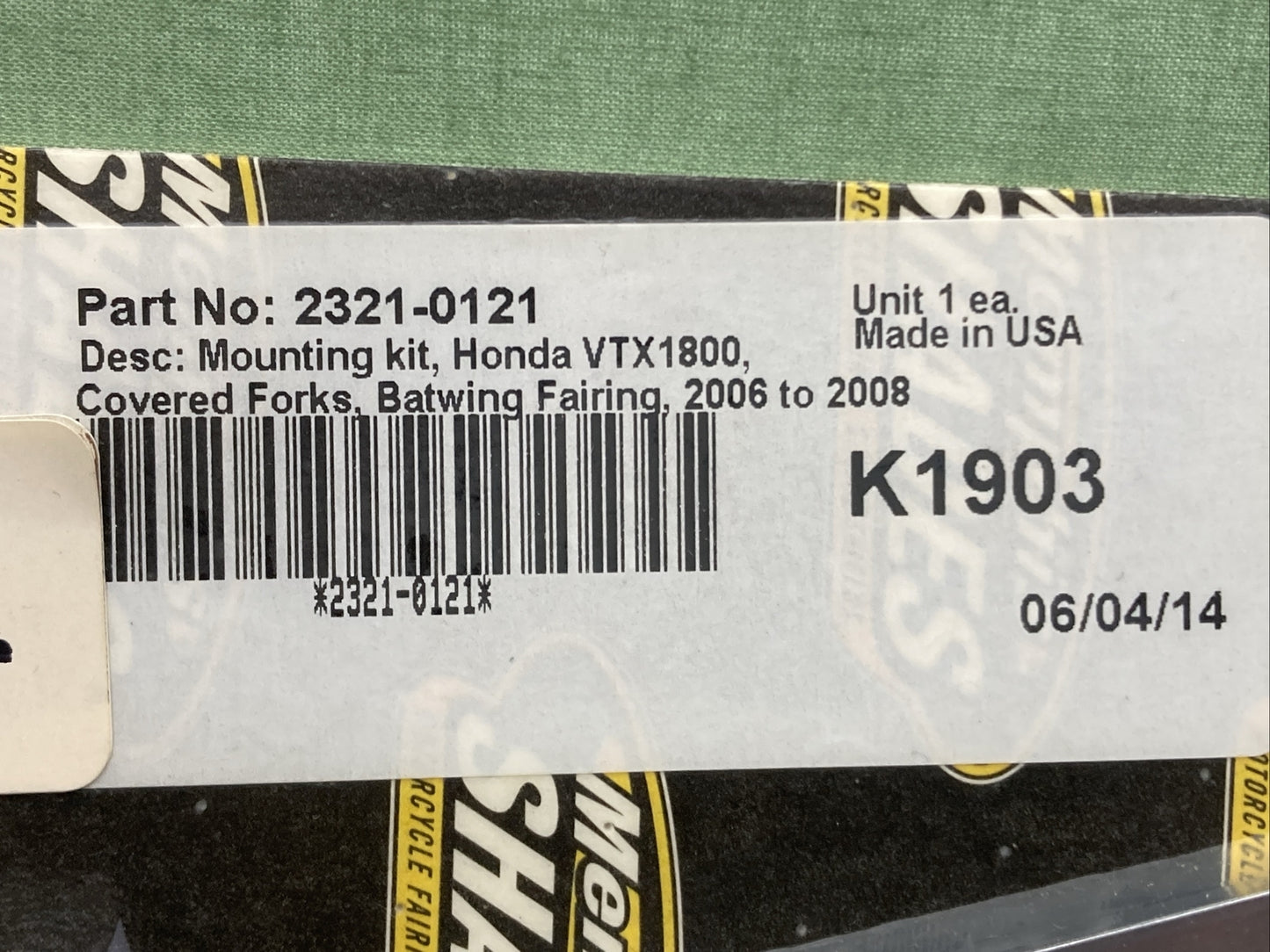 NEW MEMPHIS SHADES 2321-0121 MOUNTING KIT BATWING FAIRING HONDA VTX1800 06-08