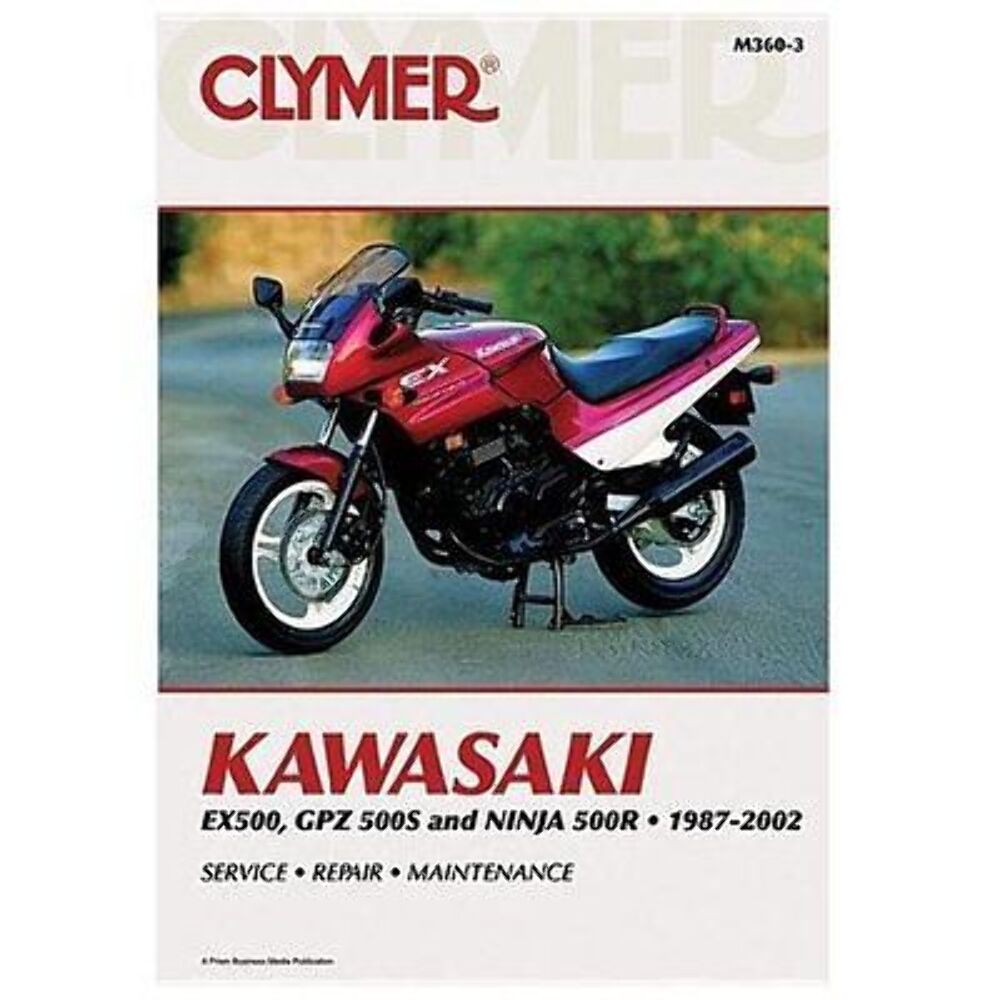 NEW GENUINE CLYMER KAWASAKI EX500, GPZ 500S, NINJA 500R SERVICE MANUAL M360-3
