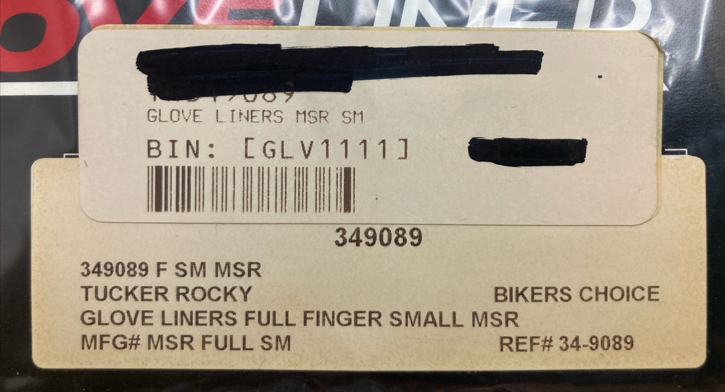 MSR 349089 Glove Liner Full Finger Nylon SMALL New Genuine