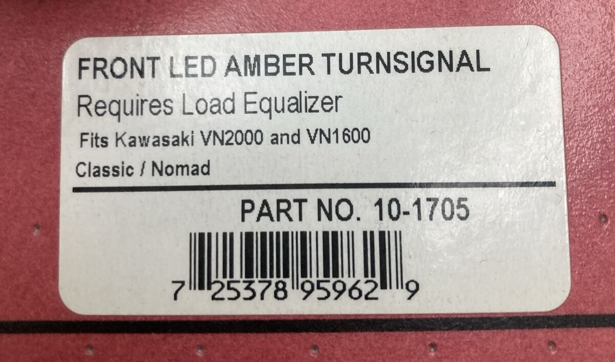 NEW BIG BIKE PARTS 10-1705 FRONT LED AMBER TURNSIGNAL KAWASAKI