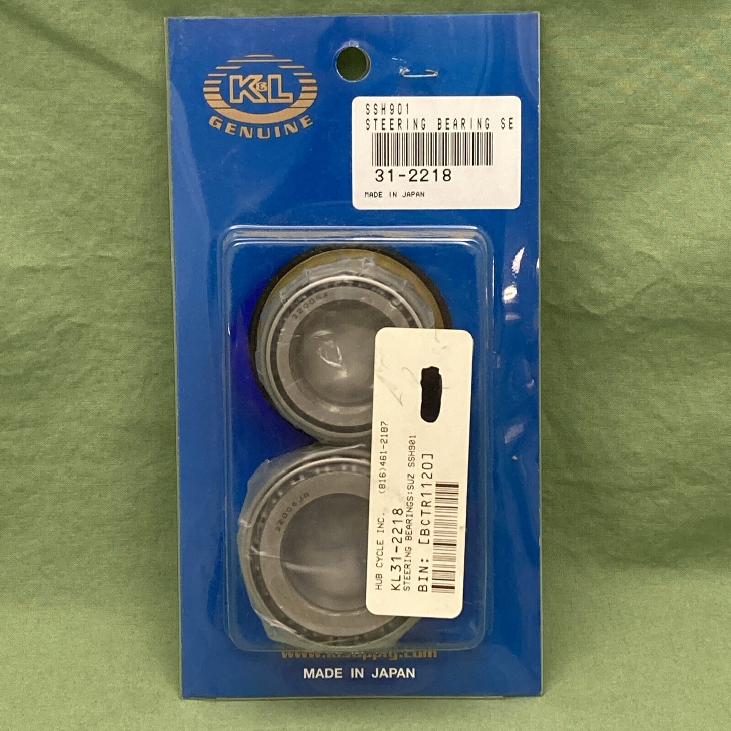 NEW K&L SUPPLY 31-2218 STEERING BEARINGS SET SUZUKI SSH901