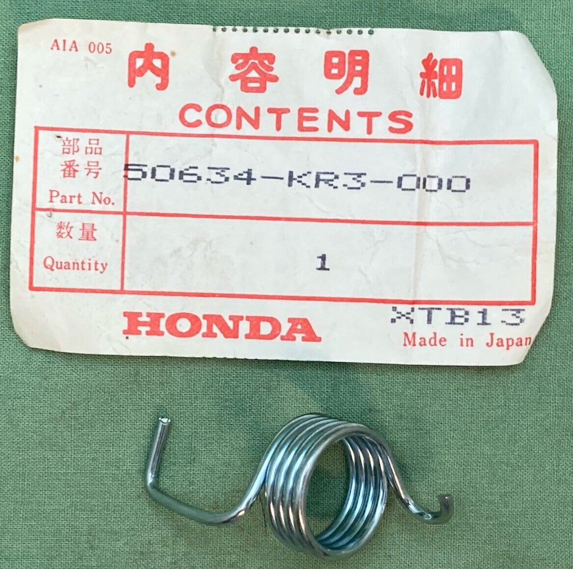 NEW GENUINE HONDA 50634-KR3-000 SPRING, R. STEP RETURN