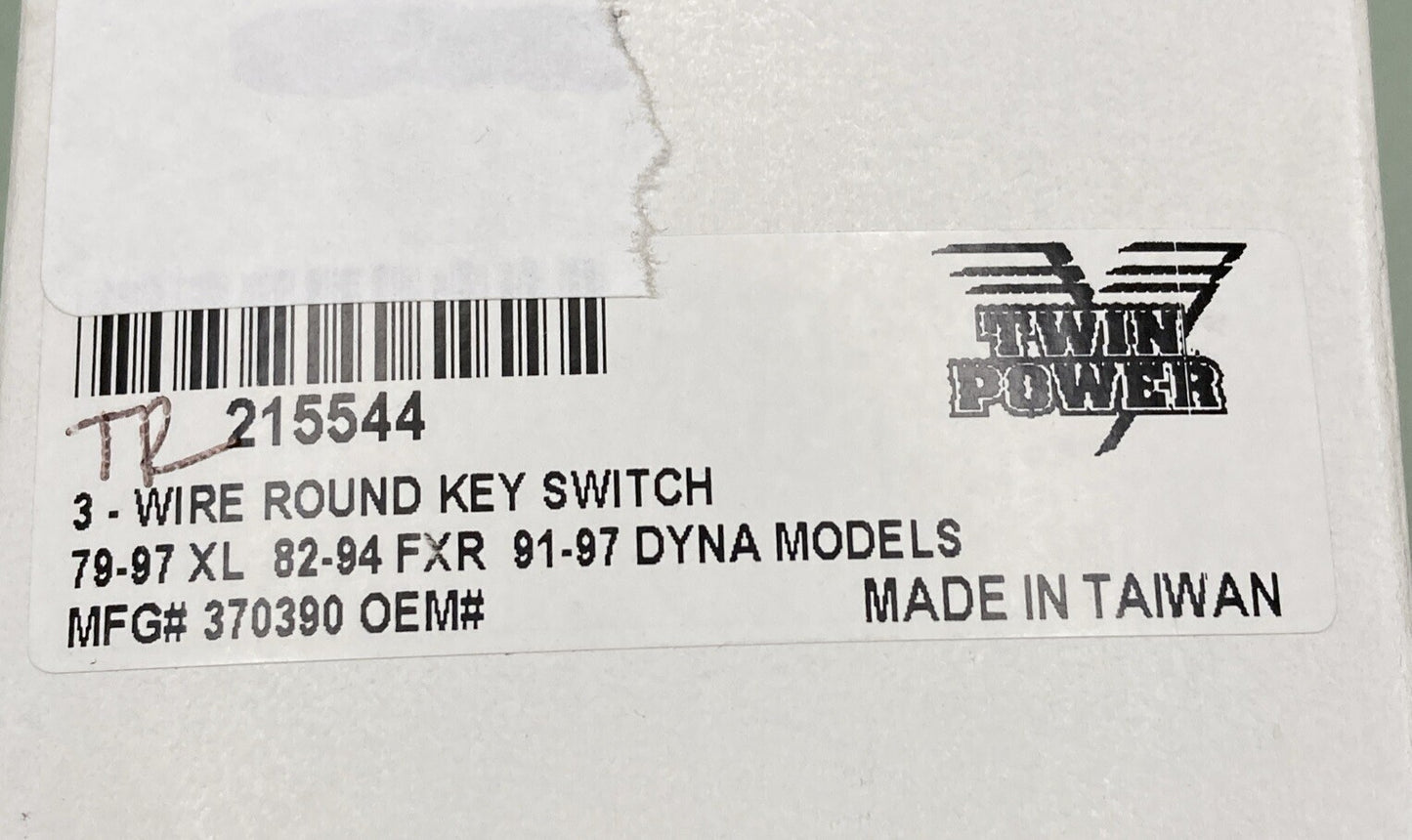 NEW TWIN POWER TR215544 THREE WIRE ROUND KEY SWITCH