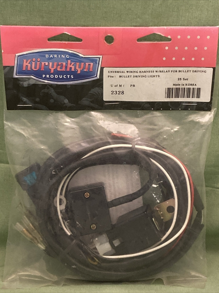 NEW GENUINE KURYAKYN 2328 UNIVERSAL WIRING HARNESS W/RELAY FOR BULLET DRIVING
