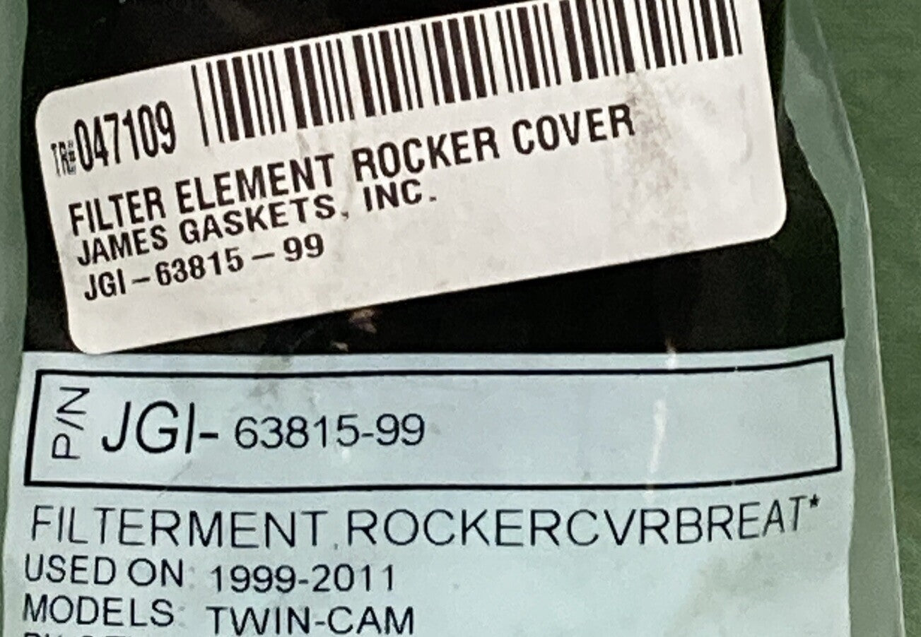 QTY 10 NEW GENUINE JAMES GASKETS JGI-63815-99 FILTER ELEMENT ROCKER COVER