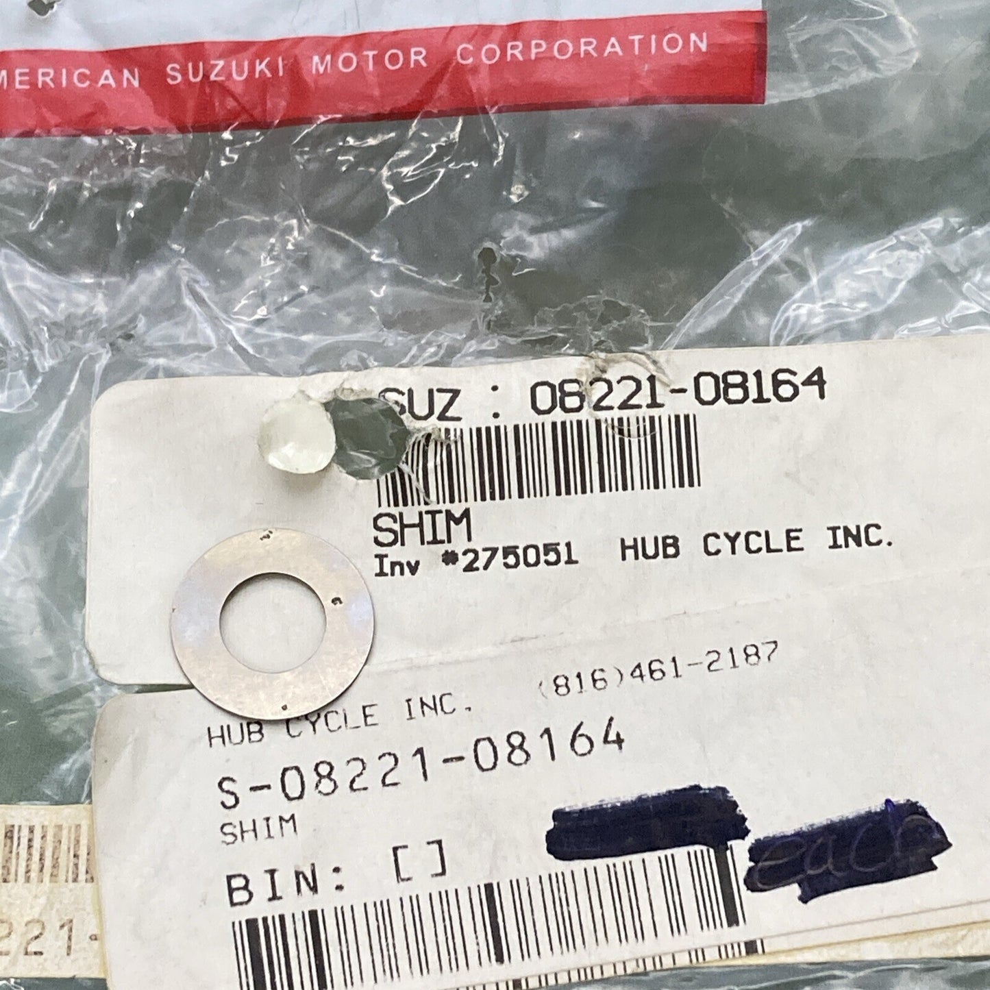 QTY 2 NEW GENUINE SUZUKI 08221-08164 FOOTREST Shim