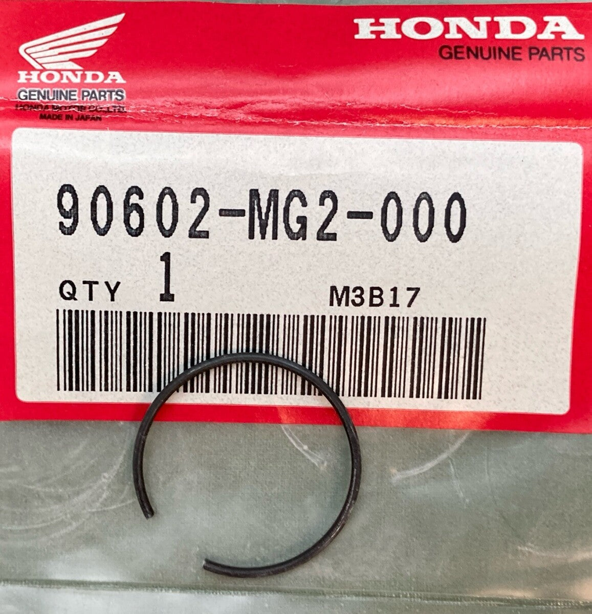 QTY 2 NEW GENUINE HONDA 90602-MG2-000 PISTON PIN CLIP, CRANKSHAFT