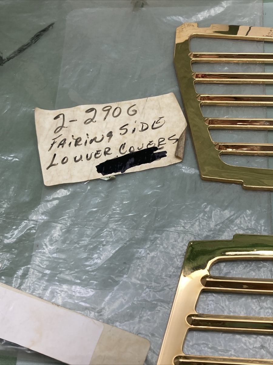 NEW SHOW CHROME ACCESSORIES 2-290 FAIRING SIDE LOUVER COVERS, GOLD