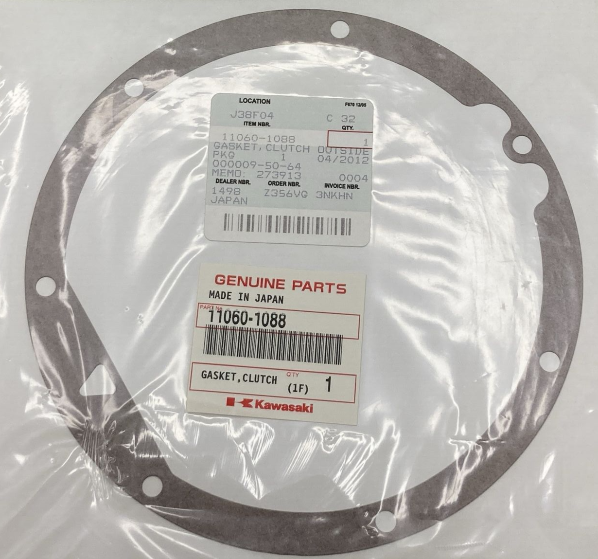 NEW GENUINE KAWASAKI 11060-1088 CLUTCH OUTSIDE GASKET