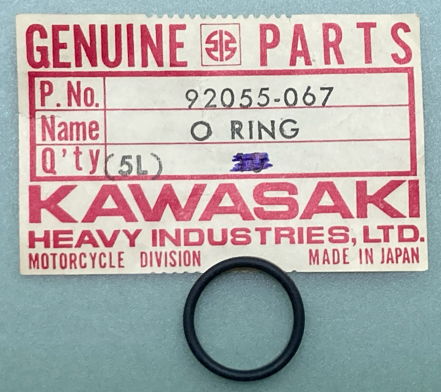 NEW GENUINE KAWASAKI 92055-067 O-RING,HD COV BOLT