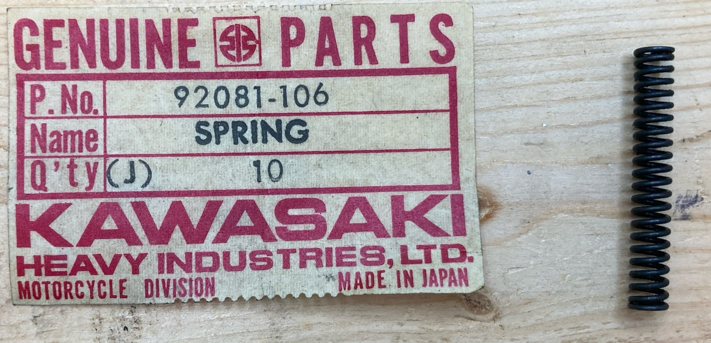 NEW GENUINE KAWASAKI 92081-106 Spring, Stop Screw