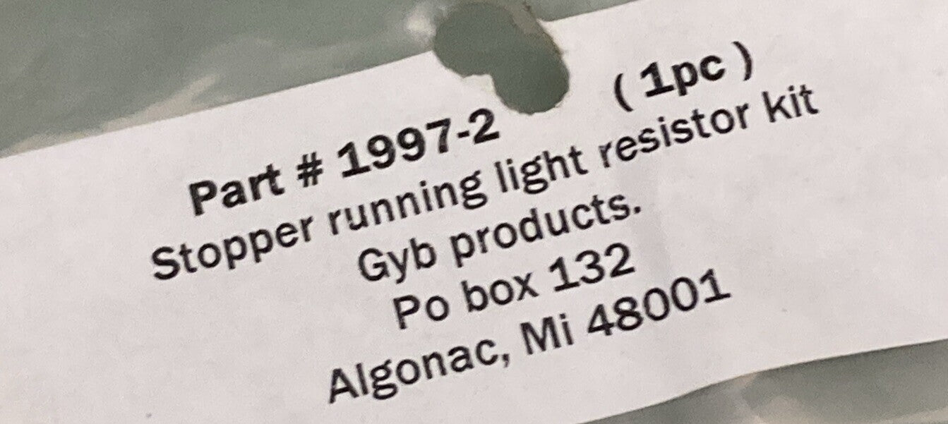 NEW GENUINE GYB 1997-2 STOPPER RUNNING LIGHT RESISTOR KIT