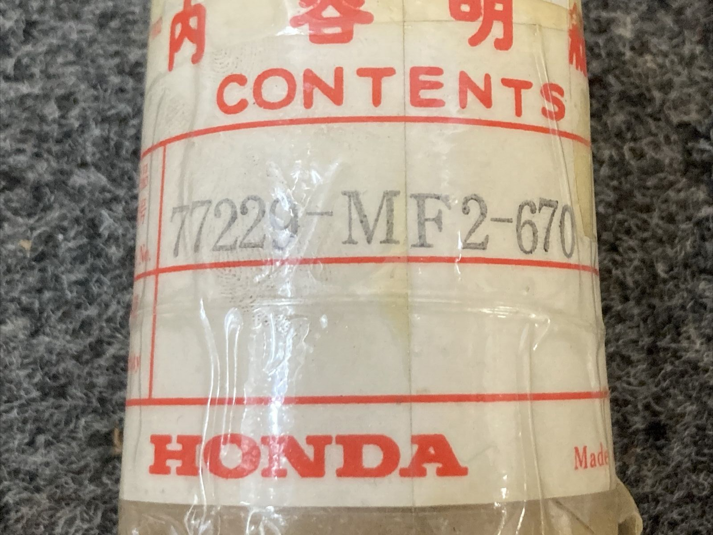 NEW GENUINE HONDA 77229-MF2-670ZA STRIPE LEFT REAR COWL B (TYPE 1) RED
