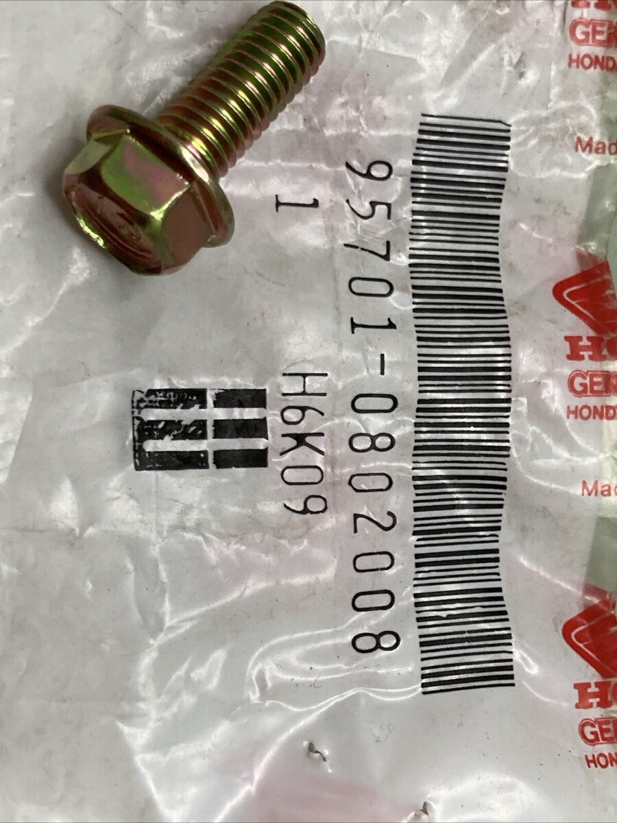 NEW GENUINE HONDA 95701-0802008 BOLT FLANGE 8X20 HONDA