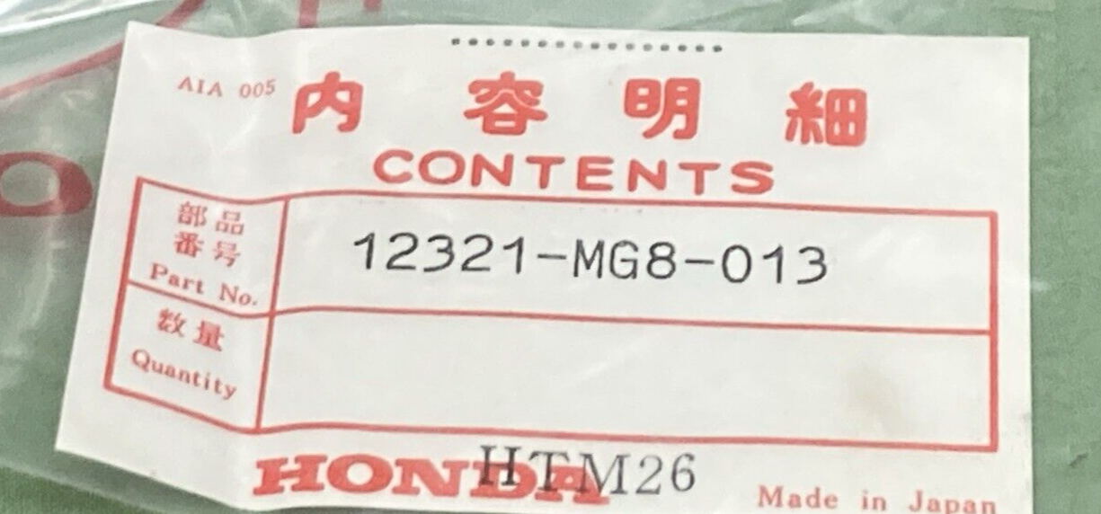 NEW GENUINE HONDA 12321-MG8-013 GASKET CAM CHAIN COVER