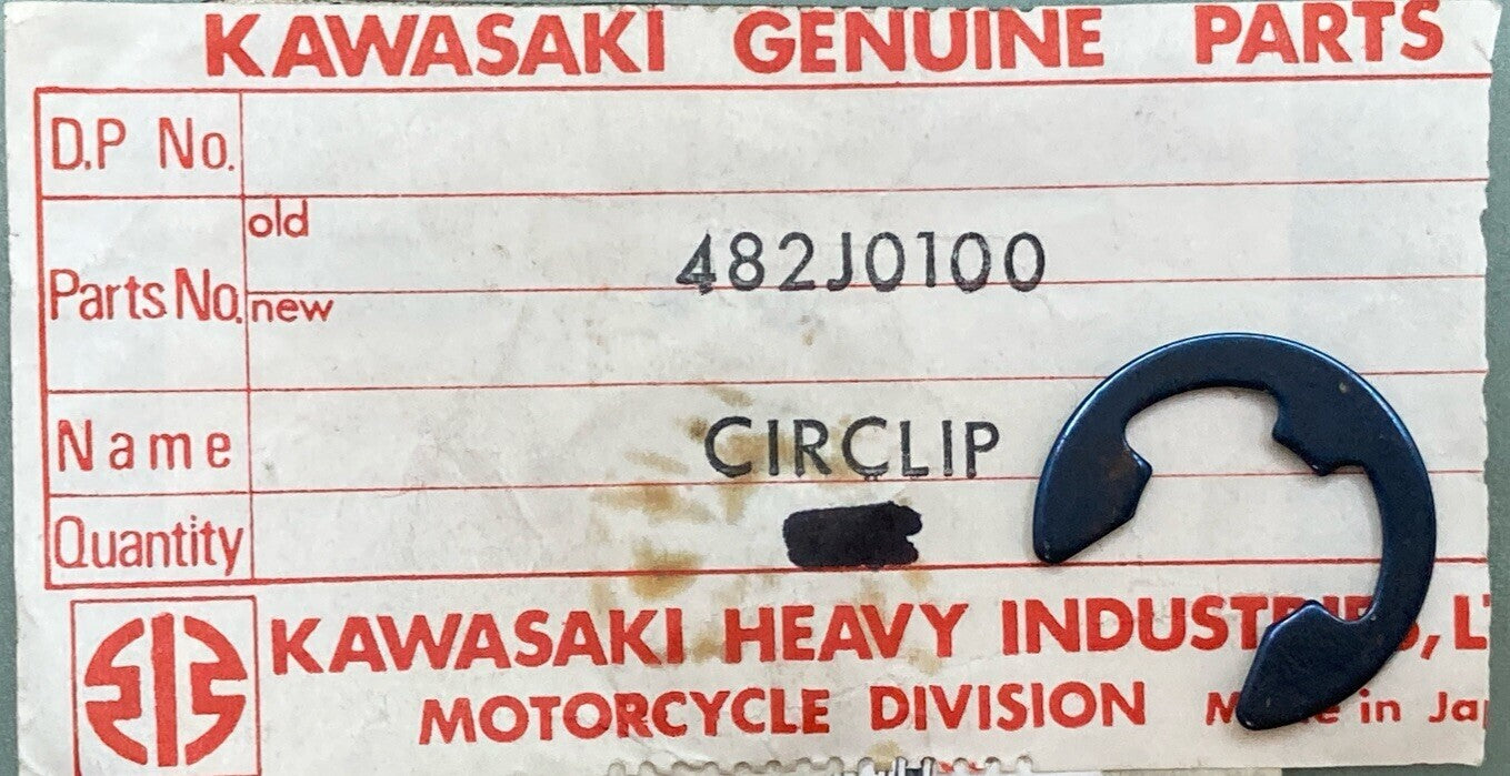 QTY 2 NEW GENUINE KAWASAKI 482J0100 CIRCLIP