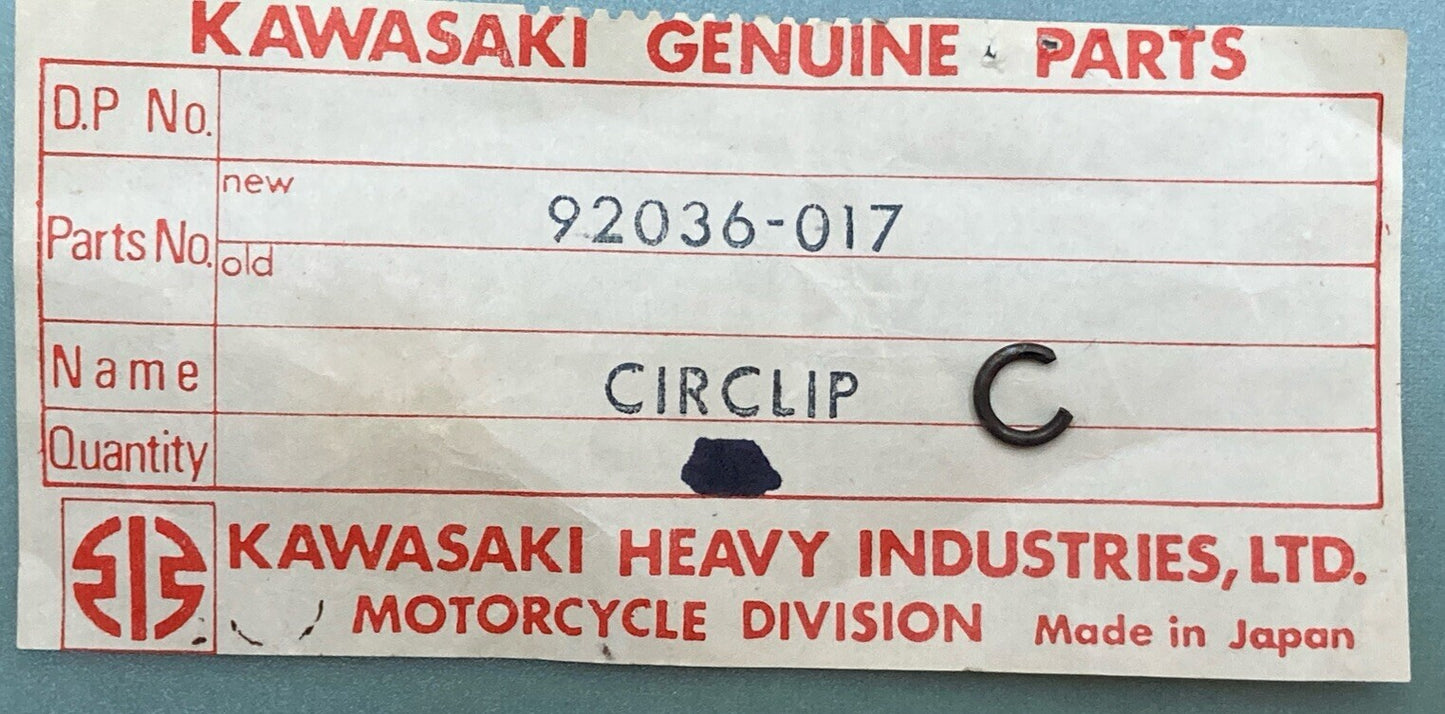 QTY 2 NEW GENUINE KAWASAKI 92036-017 CIRCLIP