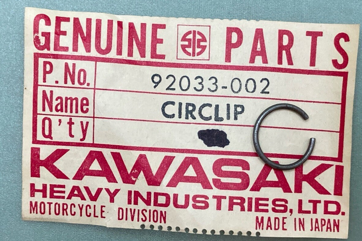 QTY 6 NEW GENUINE KAWASAKI 92033-002 CIRCLIP 10MM