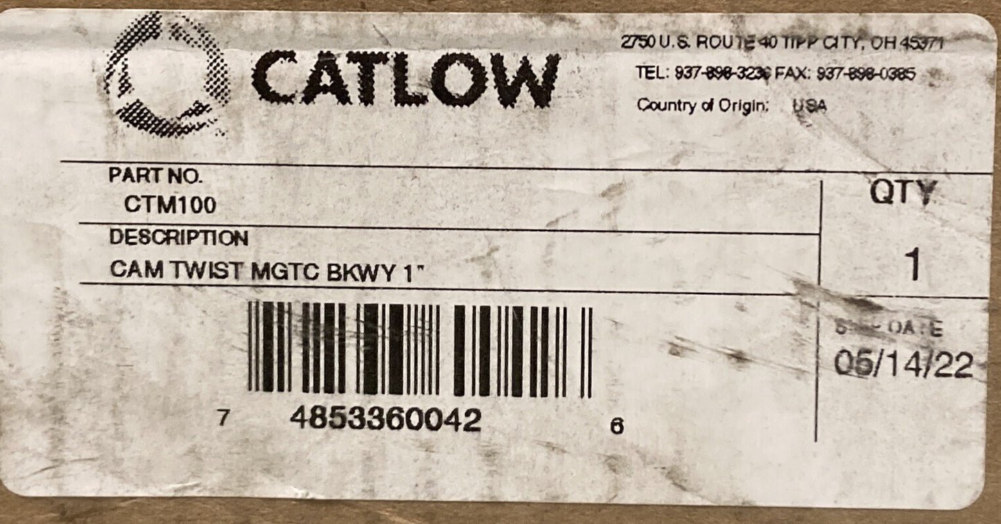 NEW GENUINE CATLOW CTM100 1" Cam Twist Magnetic Reconnectable Breakaway