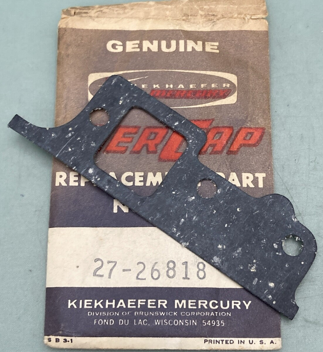QTY 2 NEW GENUINE MERCURY QUICKSILVER 27-26818 GASKET TRANS CVR OUTBOARD 10-25HP