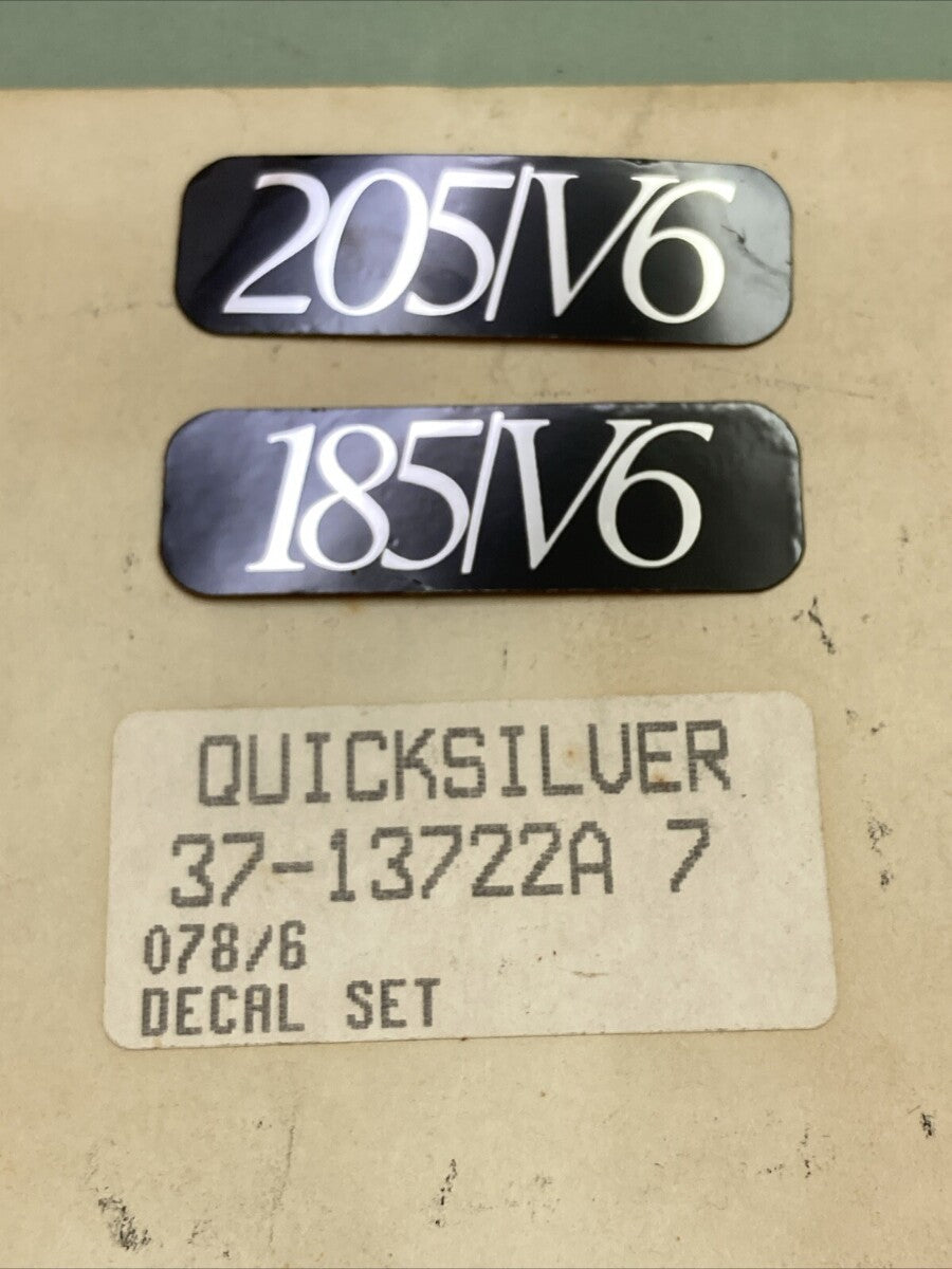 NEW GENUINE MERCURY QUICKSILVER 37-13722A 7 DECAL SET