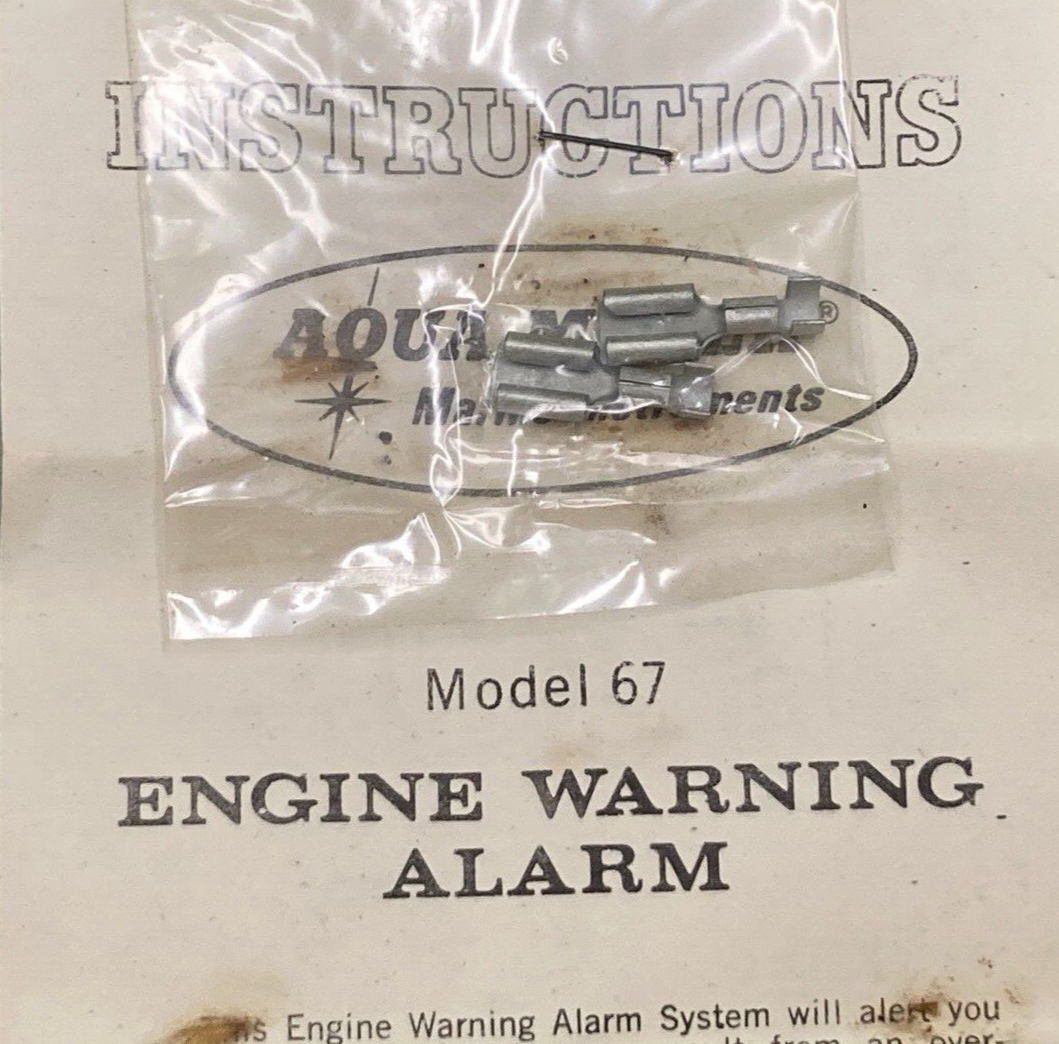 NEW AQUA METER INSTRUMENT #67 WARNING ALARM BUZZER W/ OIL PRESSURE ENGINE TEMP