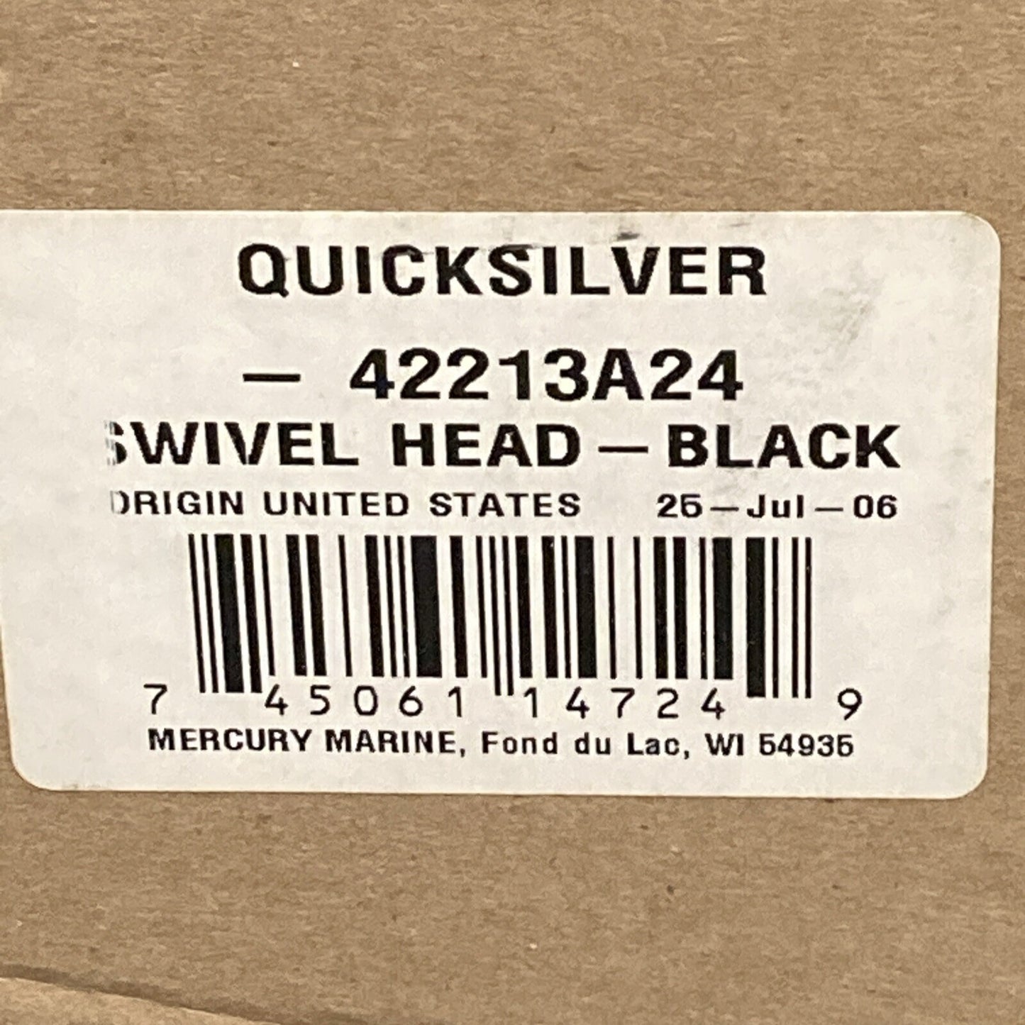 NEW GENUINE MERCURY QUICKSILVER 42213A24 SWIVEL HEAD BLACK