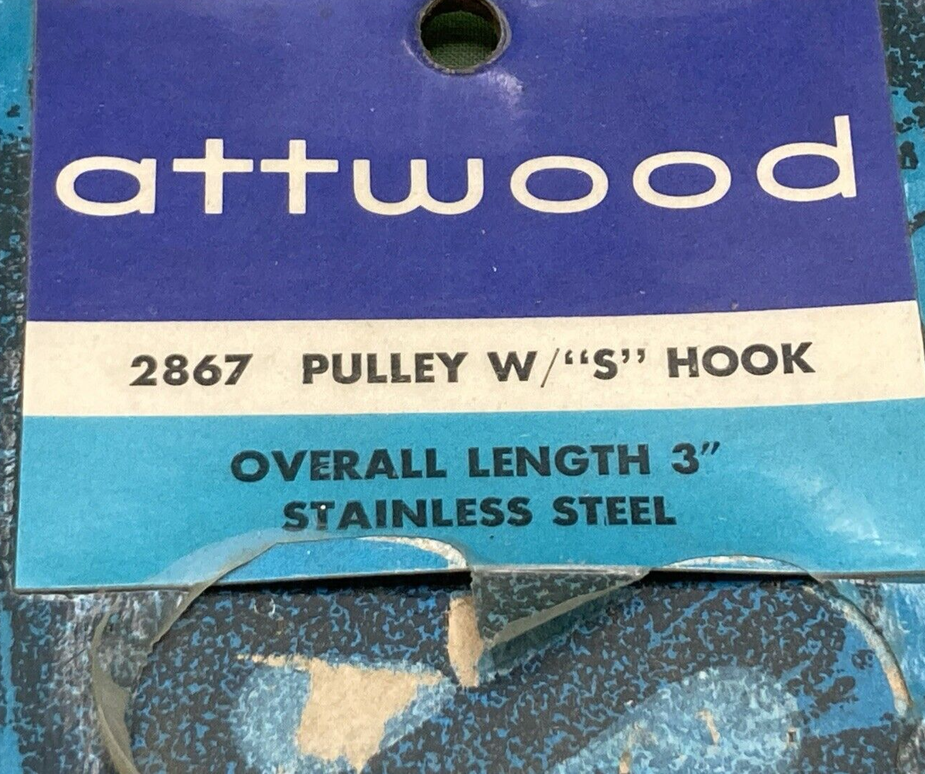 NEW GENUINE ATTWOOD 2867 PULLEY STAINLESS 3" NO HOOK