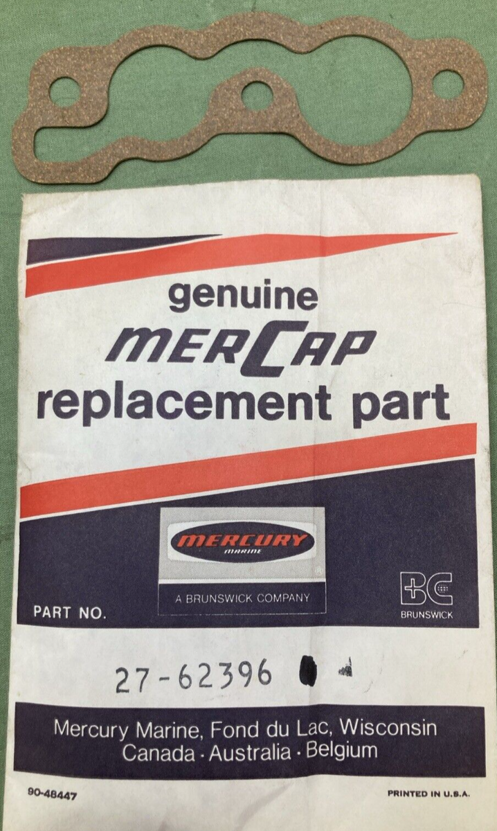 QTY 2 NEW GENUINE MERCURY 27-62396 BRACKET TO BLOCK GASKET OUTBOARD