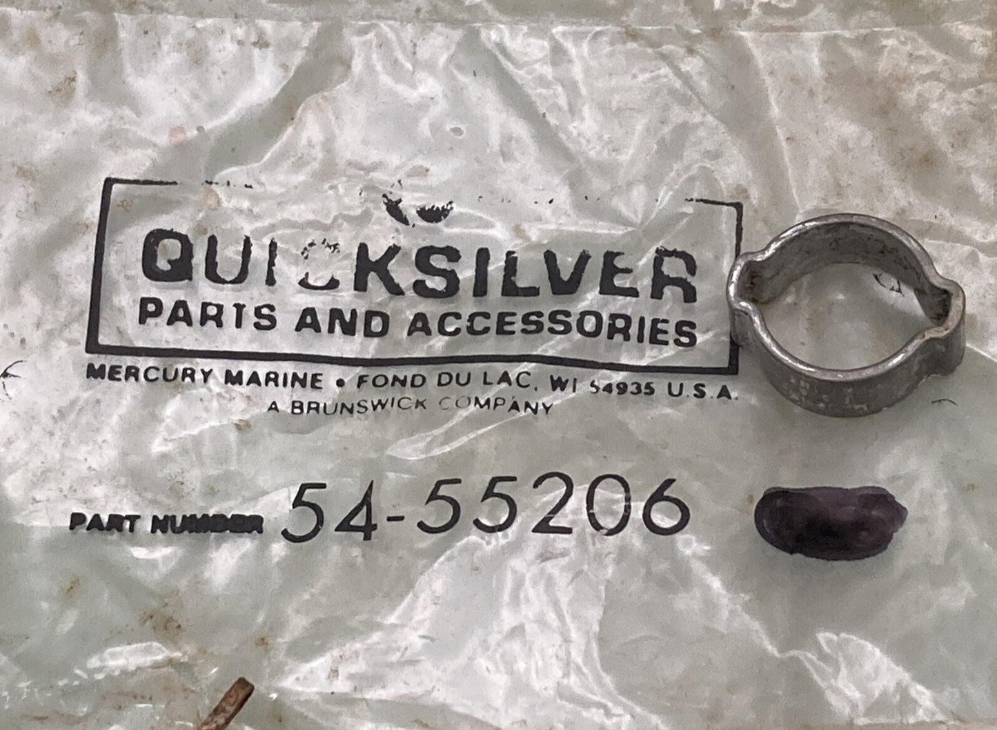 QTY 5 NEW GENUINE MERCURY QUICKSILVER 54-55206 CLAMP FUEL LINE OUTBOARD 115HP