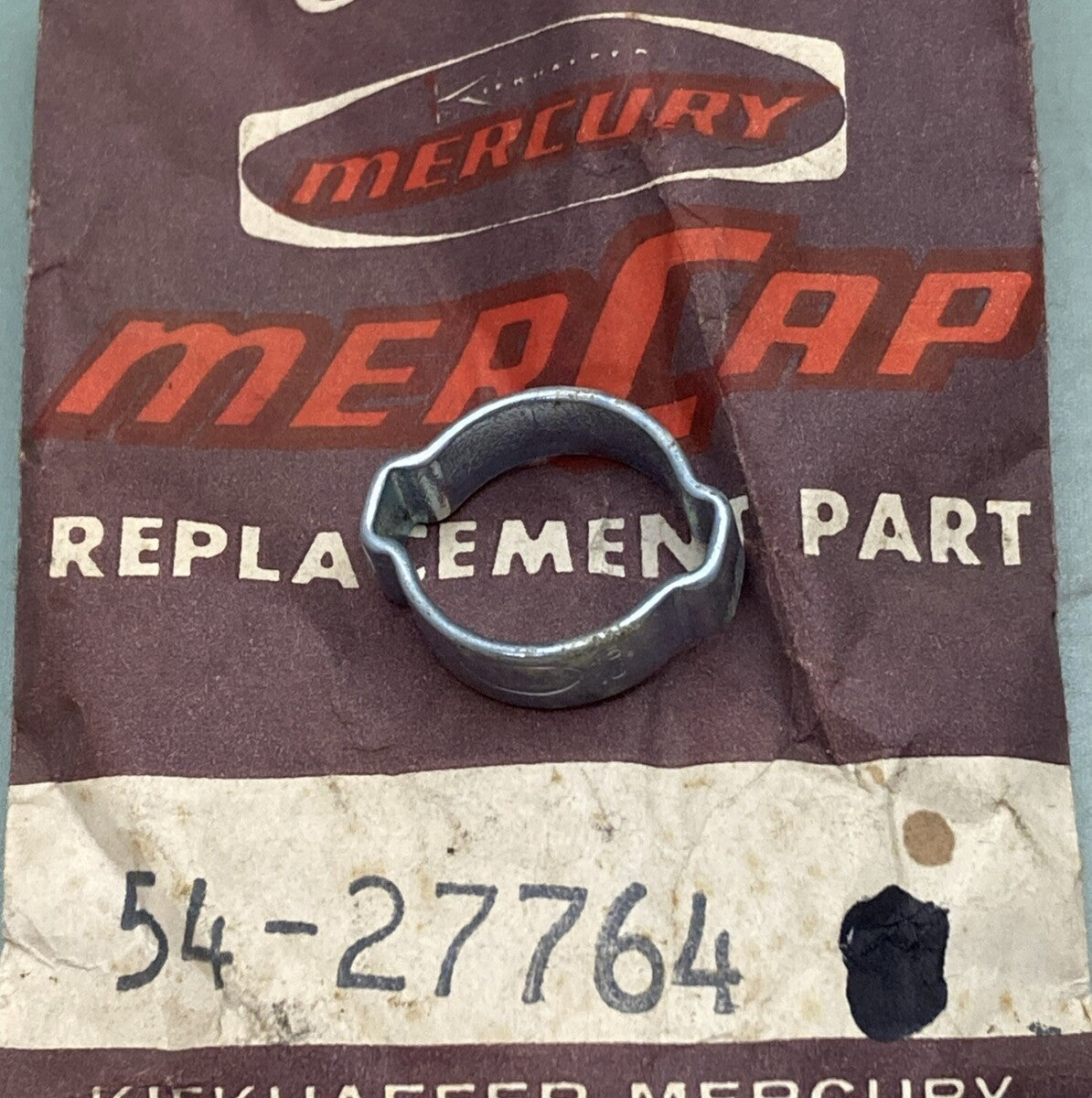 QTY 7 NEW GENUINE MERCURY 54-27764 PRIMER BULB CHECK VALVE CLAMP