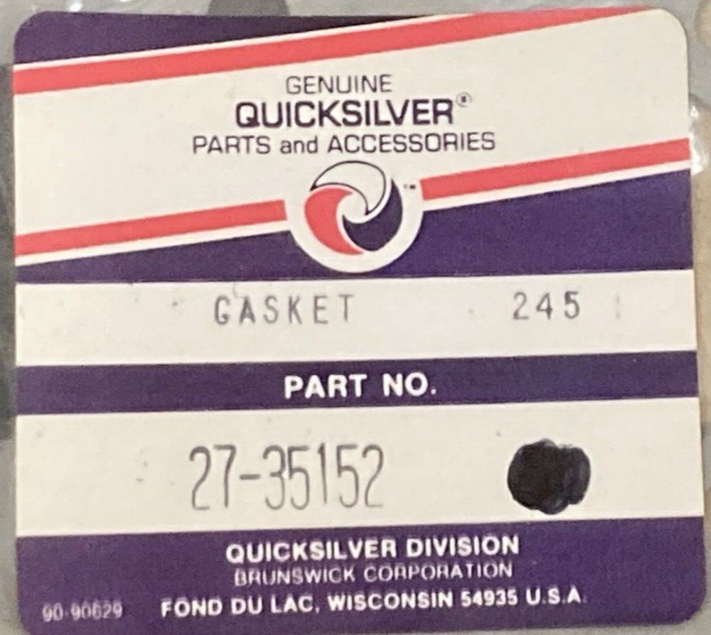 NEW GENUINE MERCURY 27-35152 GASKET BAFFLE PLATE TO MAINFOLD BODY