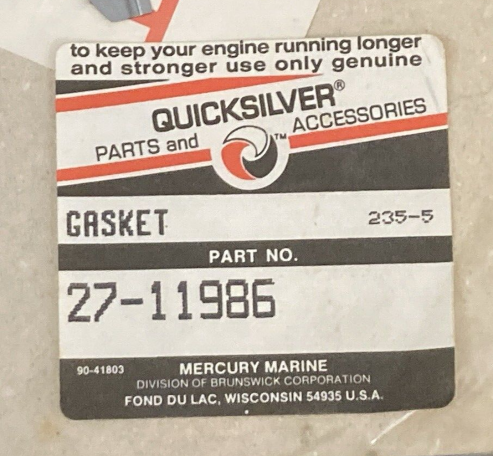 NEW GENUINE MERCURY 27-11986 GASKET CYLINDER HEAD