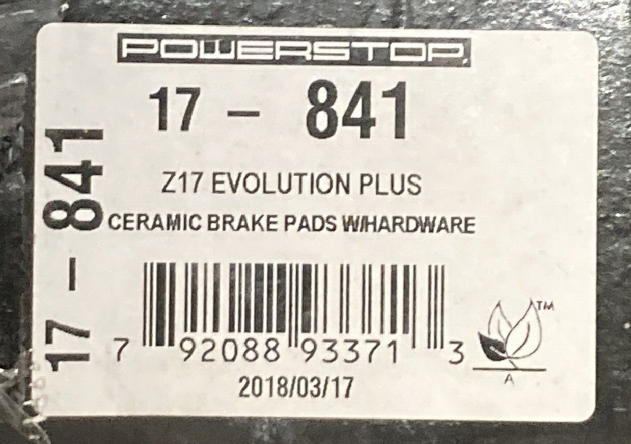 NEW POWER STOP 17-841 Z17 Brake Pad SET Evolution+ Ceramic Front Chrysler Dodge