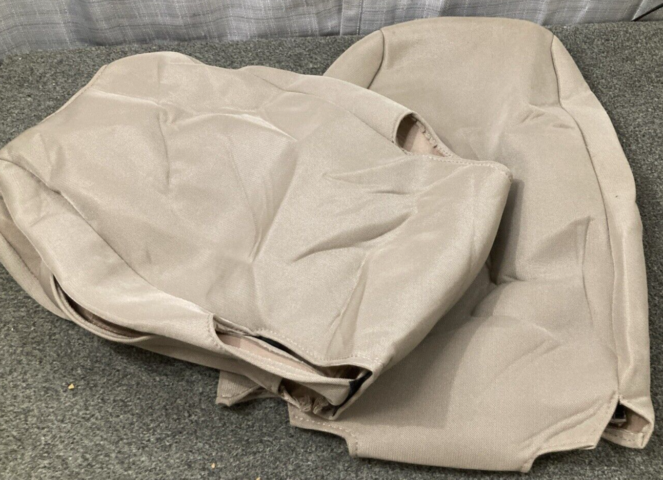 NEW CALTREND CV383-06HH CUSTOM SEAT COVER 40/20/40 FRONT CHEVROLET GMC BEIGE