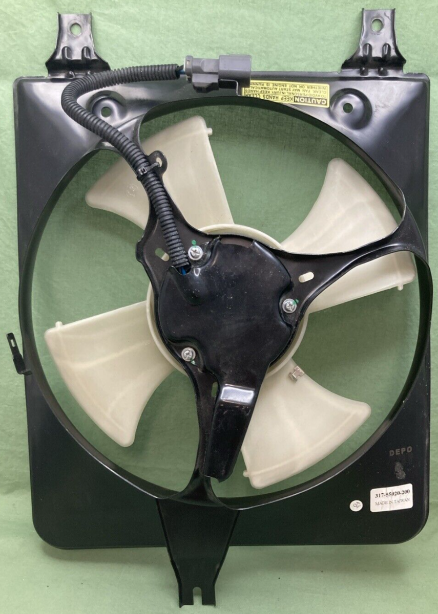 NEW DEPO 317-55020-200 A/C CONDENSER COOLING FAN ASSEMBLY HONDA