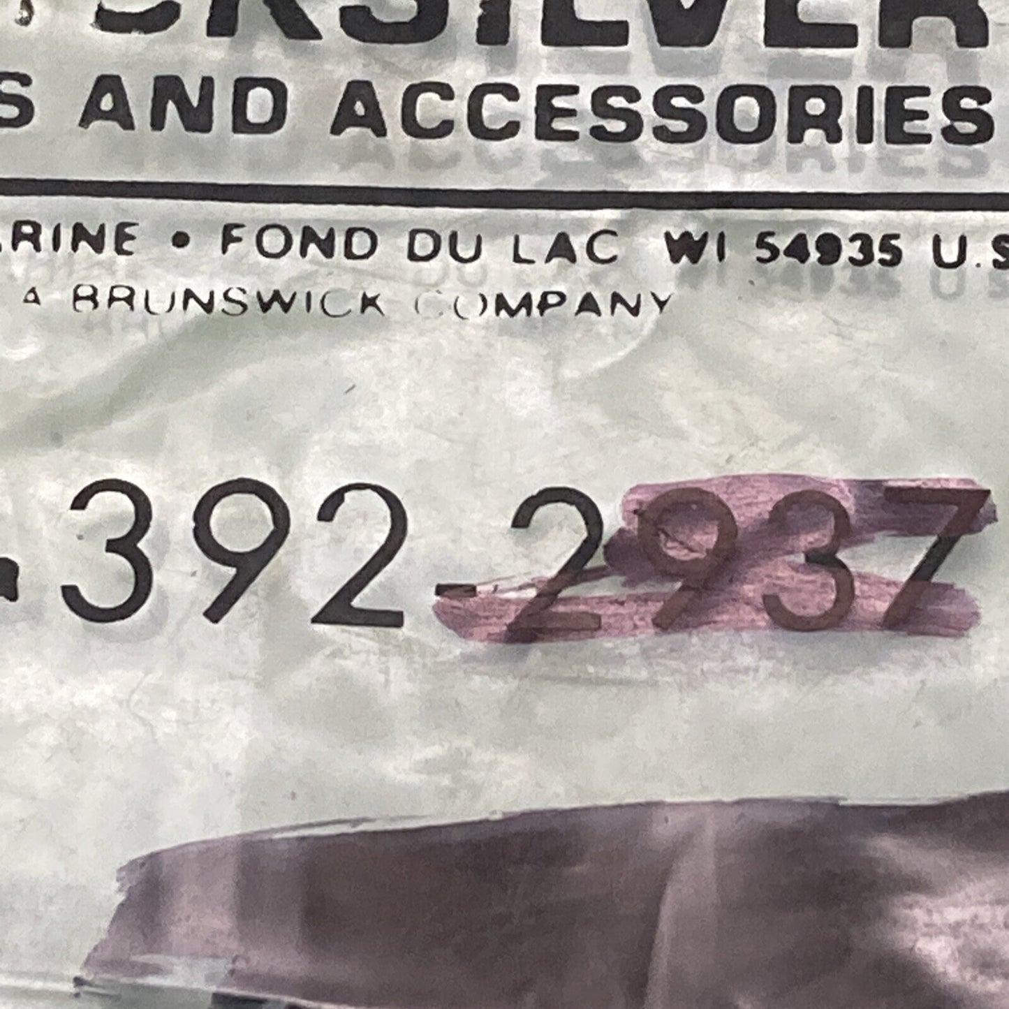 NEW GENUINE QUICKSILVER 392-2937 O RING