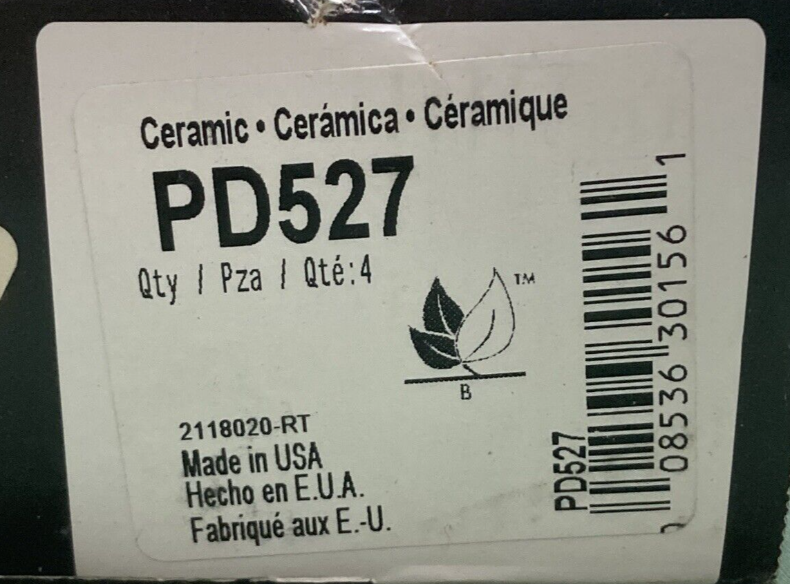 NEW WAGNER PD527 BRAKE PAD SET THERMO QUIET CERAMIC FRONT TOYOTA LOTUS