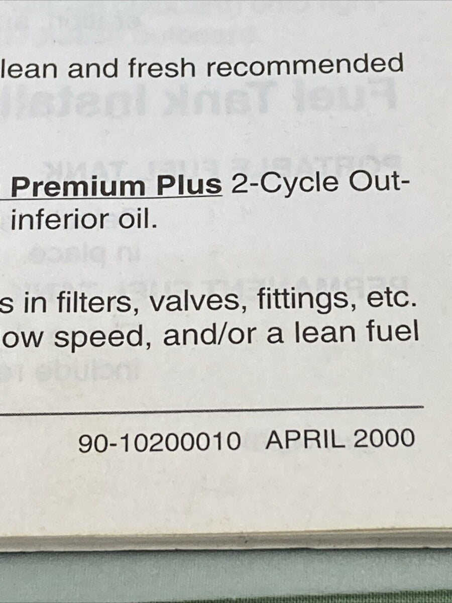 MERCURY QUICKSILVER 90-10200010 OPTIMAX 135/150/175 INSTALLATION MANUAL 2000