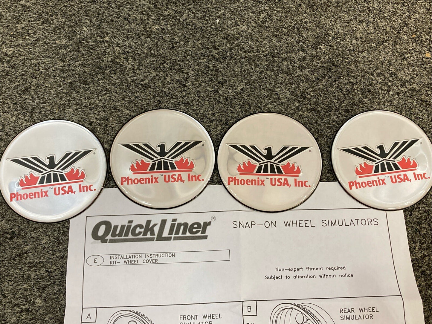 NEW PHOENIX QUICKLINER QL74 SNAP-ON WHEEL SIMULATORS 17"