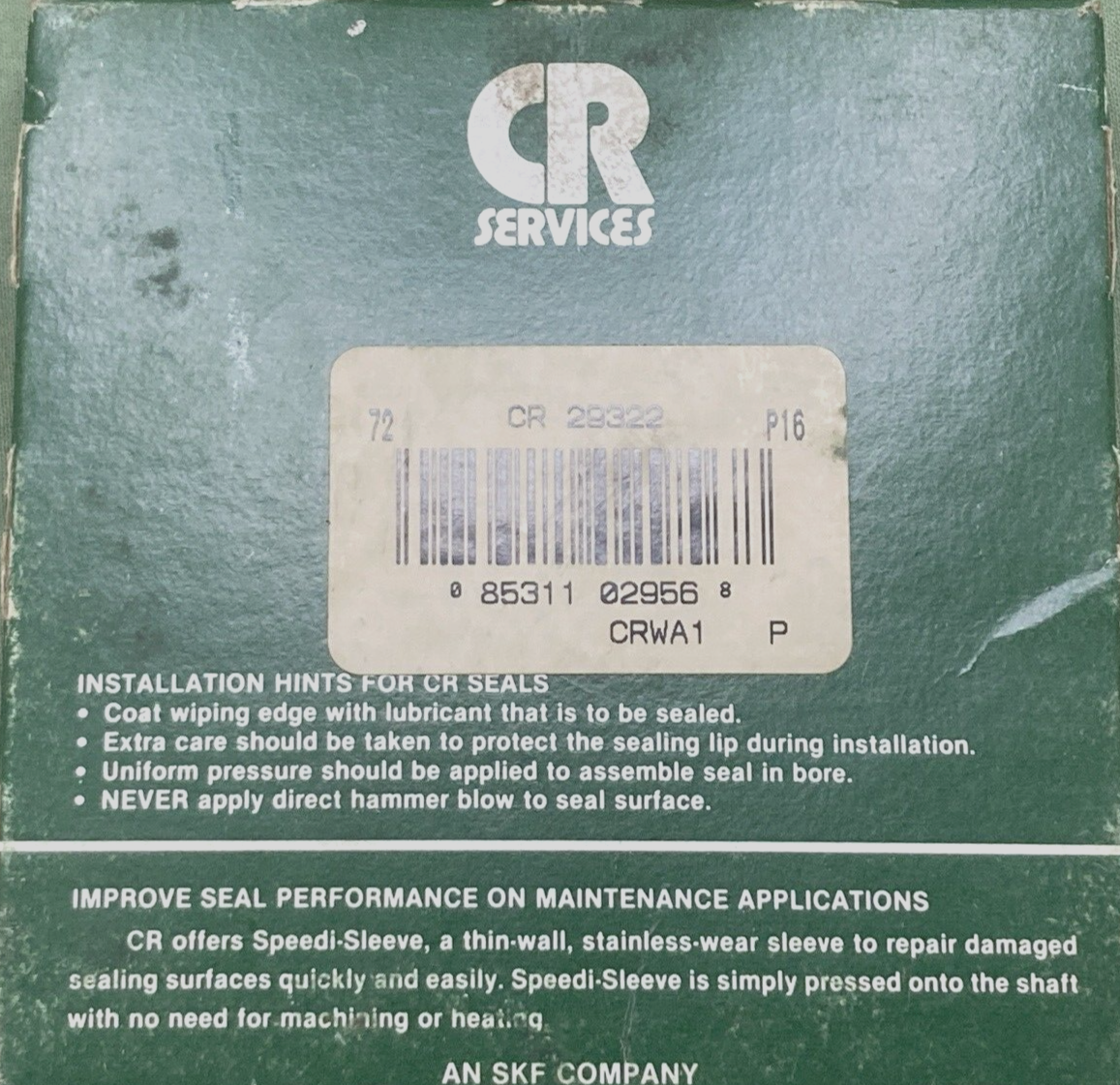 NEW CHICAGO RAWHIDE 29322 SEAL-OIL REAR WHEEL BEARING INNER