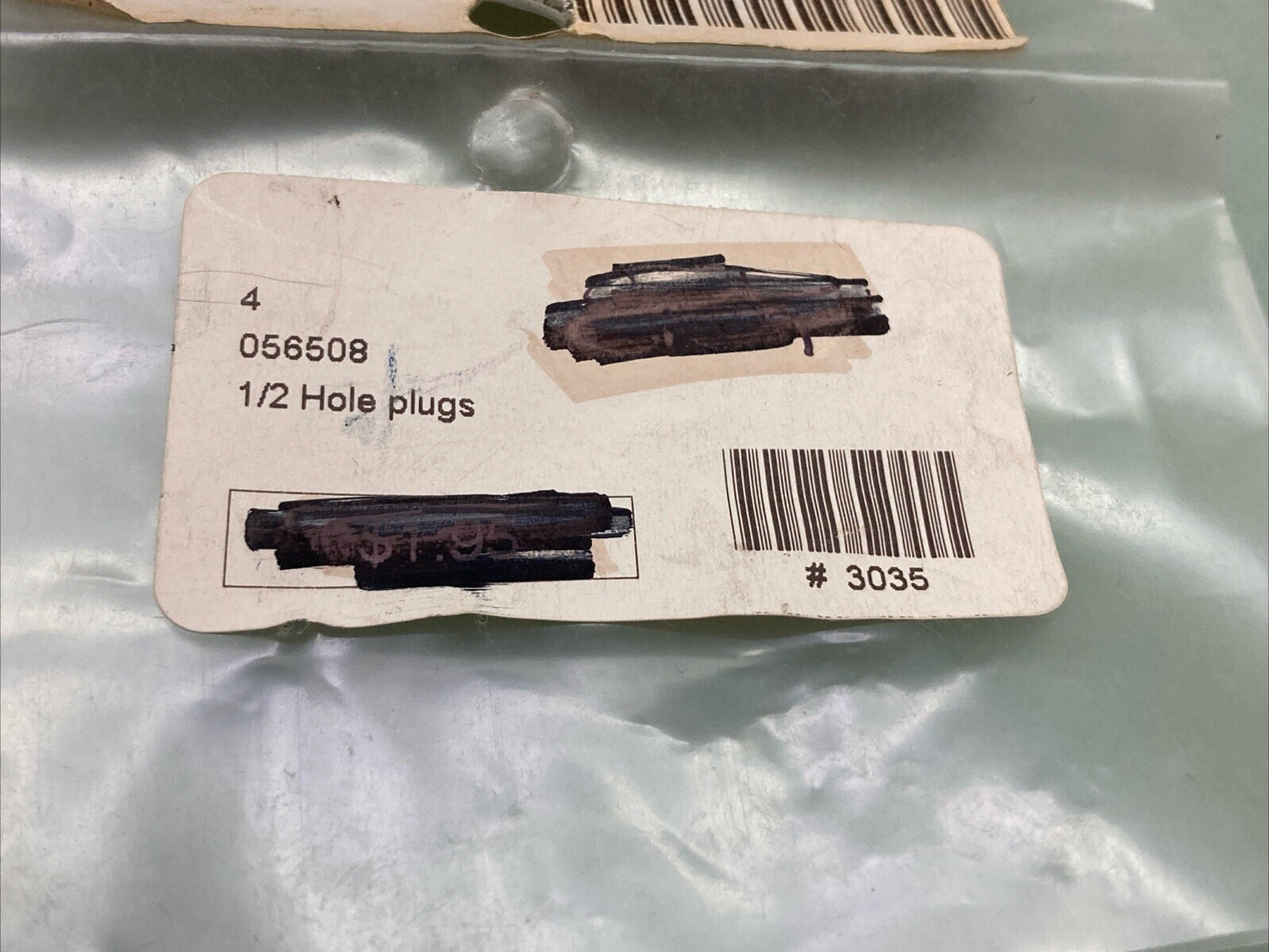 QTY 4 NEW 05-6508 1/2" HOLE PLUGS CH 43573