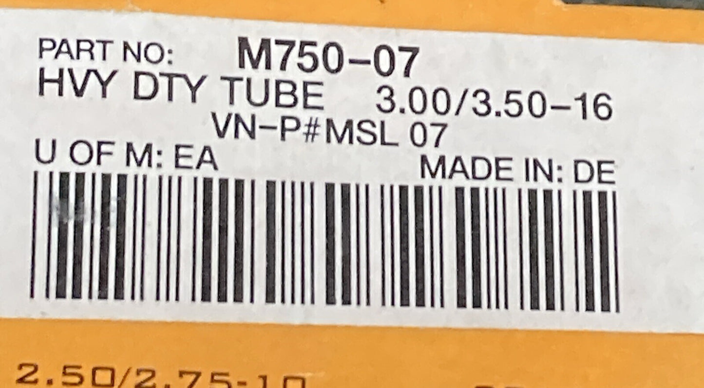 NEW MOOSE RACING M750-07 HEAVY DUTY INNER TUBE 3.00/3.50-16 MSL 07