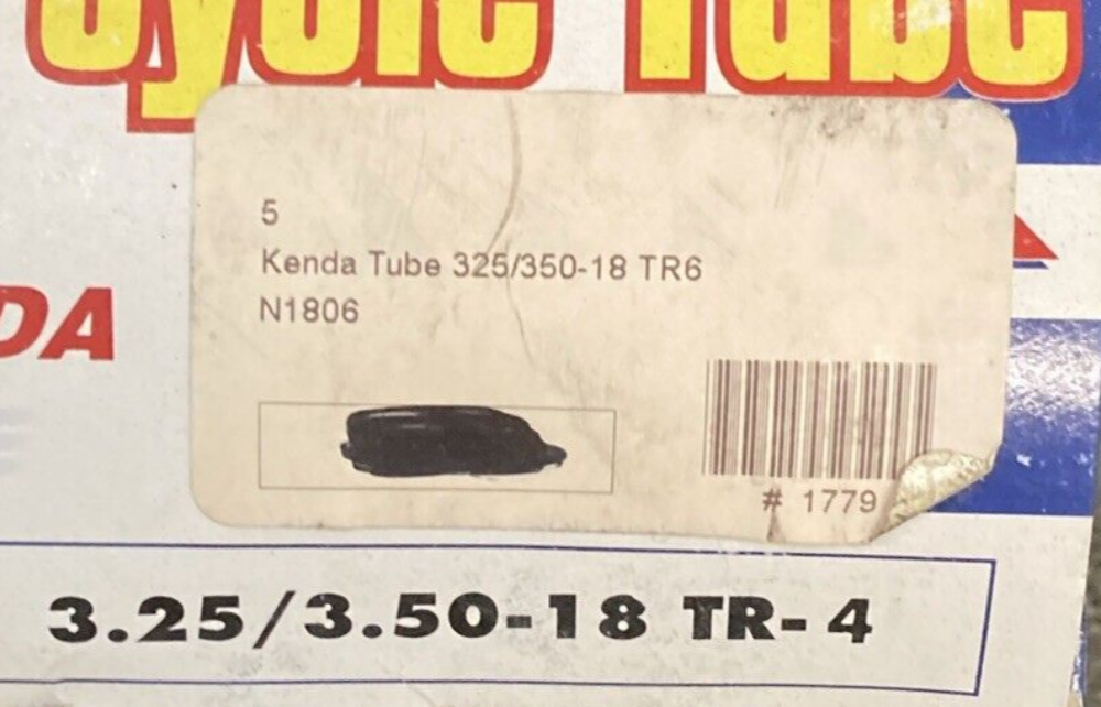 NEW KENDA N-1806 MOTORCYCLE TUBE 3.25/3.50-18 TR-4