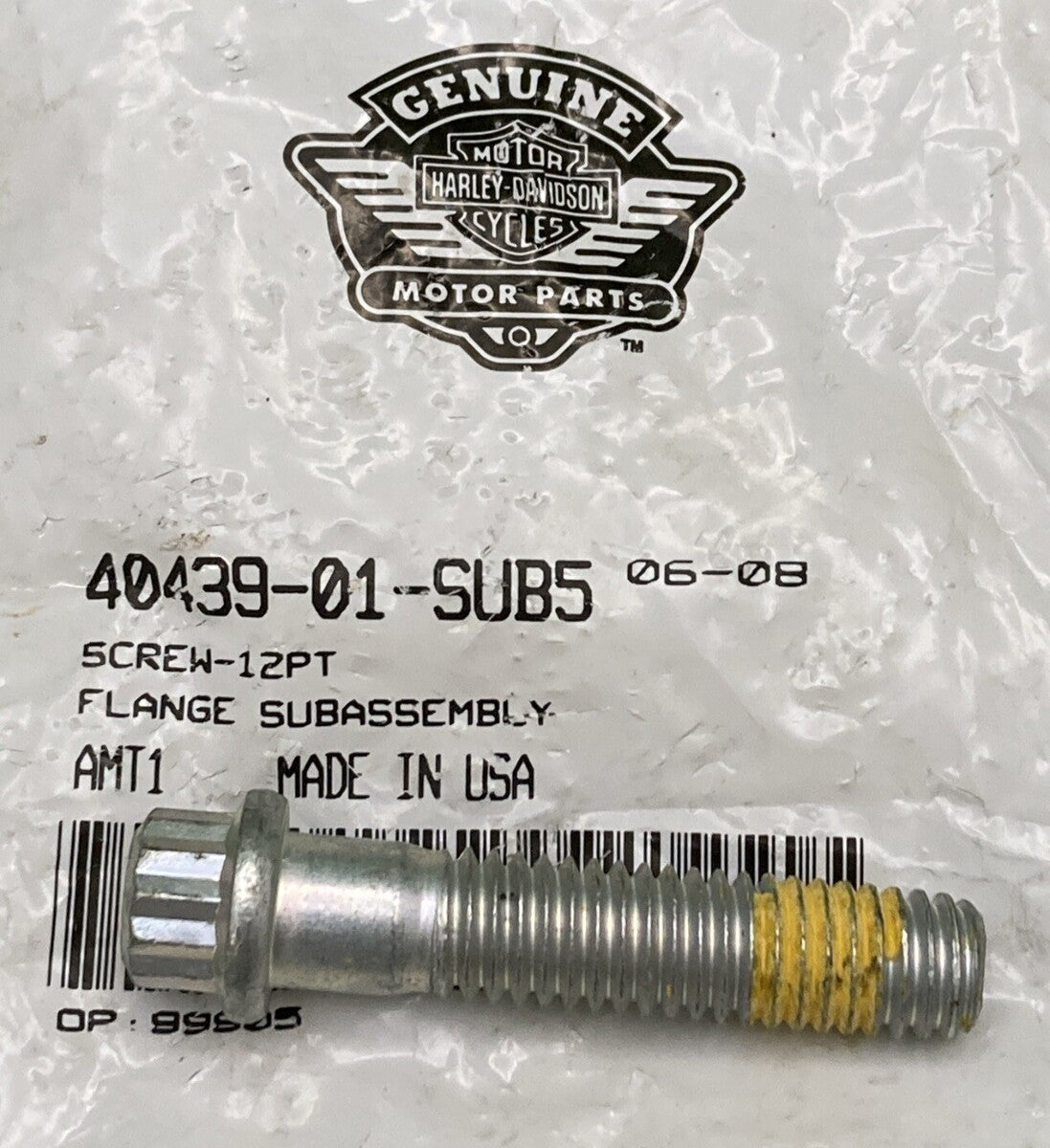 QTY 5 NEW GENUINE HARLEY DAVIDSON 40439-01-SUB5 SCREW 12PT FLANGE ASSEMBLY