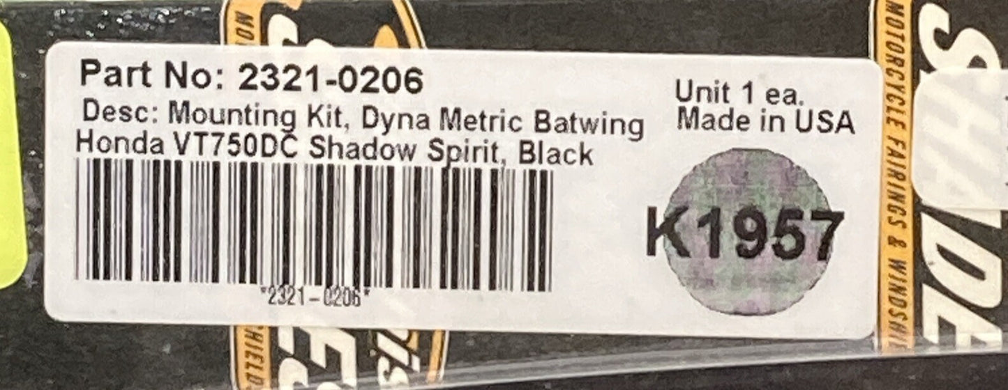 NEW GENUINE MEMPHIS SHADES 2321-0206 MOUNTING KIT DYNA METRIC BATWING K1957