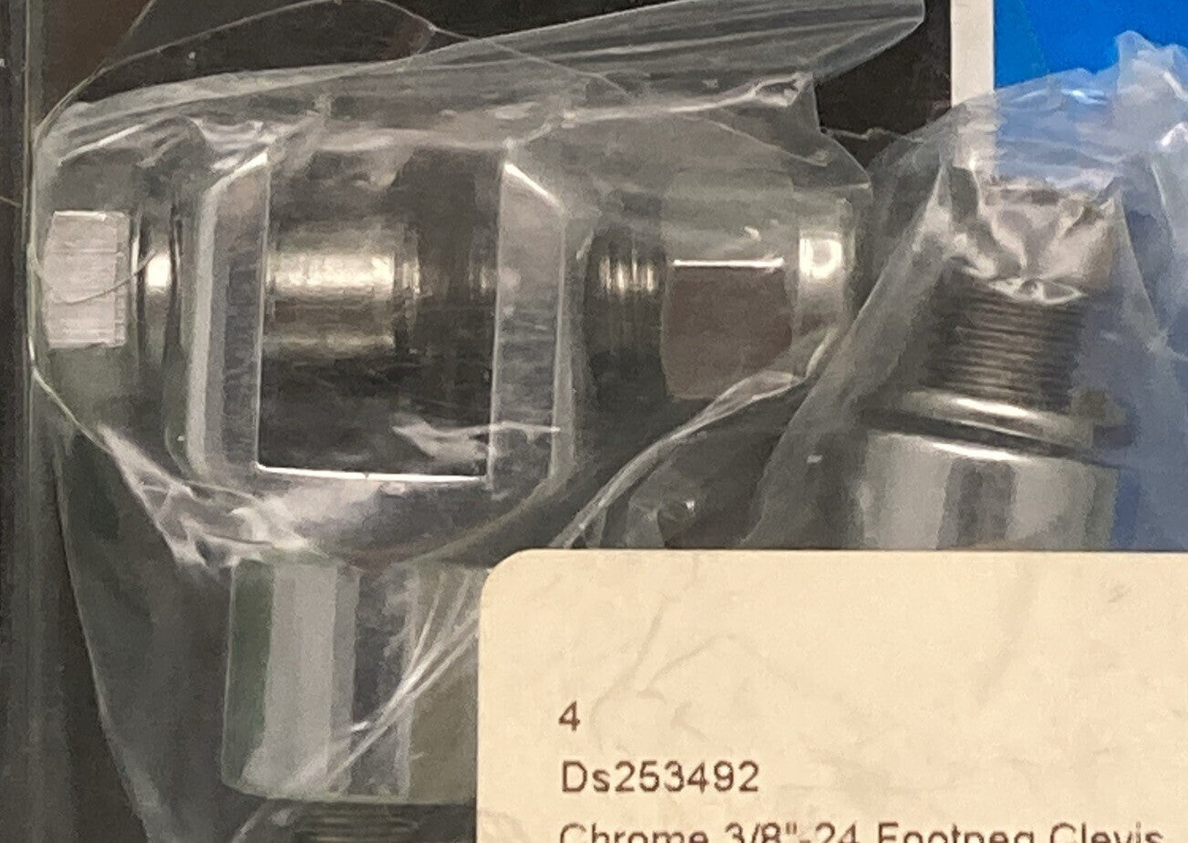NEW GENUINE DRAG SPECIALTIES DS253492 CHROME FOOTPEG CLEVIS REPLACEMENT 3/8"-24